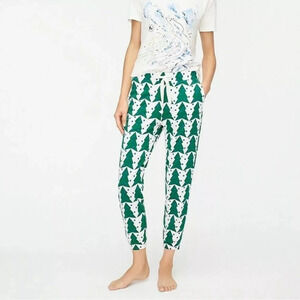 J. Crew Christmas Tree Cotton Jogger Pajama Pants Women’s XXS